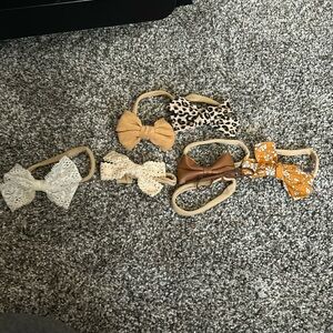 Multiple bow headbands for baby girl